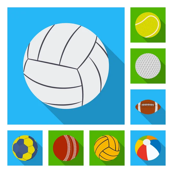 Ilustración vectorial del logo del deporte y la pelota. Conjunto de deporte e ilustración de vector de stock atlético . — Vector de stock