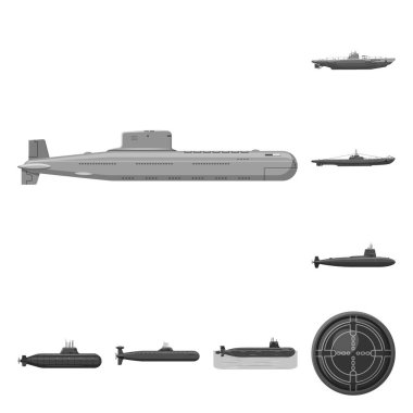 Ordu ve derin simge vektör tasarımı. Web için ordu ve nükleer stok sembolü seti.
