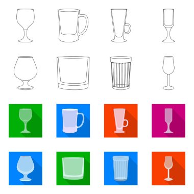 Form ve kutlama logosu yalıtılmış nesne. Form ve birim hisse senedi vektör çizim topluluğu.