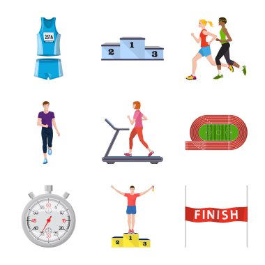 Adım ve sprint sembolüvektör illüstrasyon. Adım ve sprinter stok vektör illüstrasyon koleksiyonu.