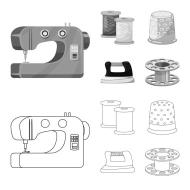 El sanatları ve el sanatları logo vektör Illustration. Web için craft ve endüstri hisse senedi simgesi kümesi.