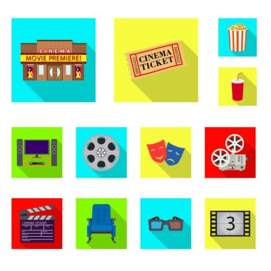 Televizyon ve filme sembolü yalıtılmış nesne. Televizyon ve web için hisse senedi simgesi ile ilgilenen koleksiyonu.