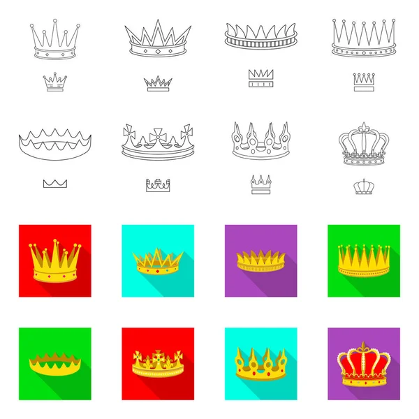 Conception vectorielle de symbole médiéval et de noblesse. Ensemble d'illustration vectorielle de stock médiévale et monarchique . — Image vectorielle