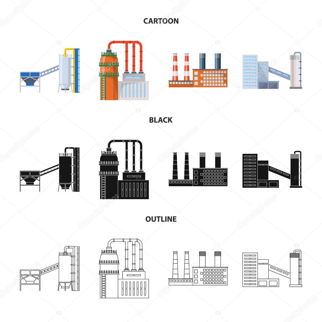 Vector design of production and structure symbol. Set of production and technology vector icon for stock.