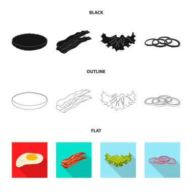 Burger ve sandviç simge vektör tasarımı. Burger topluluğu ve hisse senedi için dilim vektör simgesi.