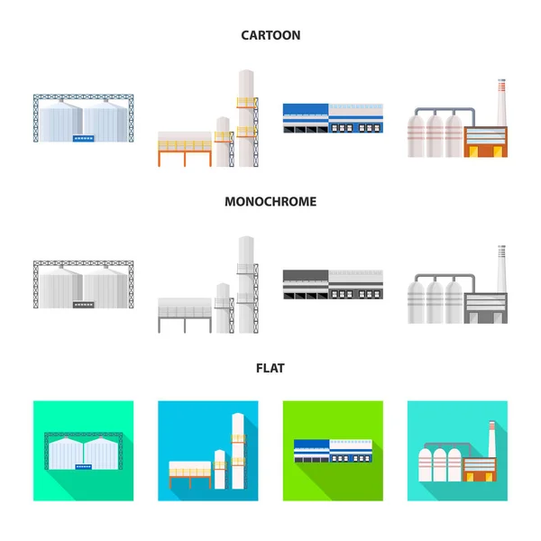 Vector design of production and structure sign. Set of production and technology stock vector illustration. — Stock Vector