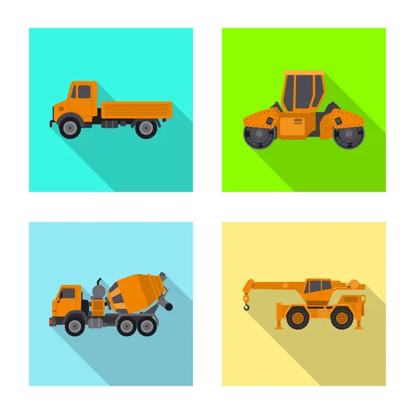 Ilustración vectorial del signo de construcción y construcción. Colección de construcción y maquinaria icono vectorial para stock . — Vector de stock