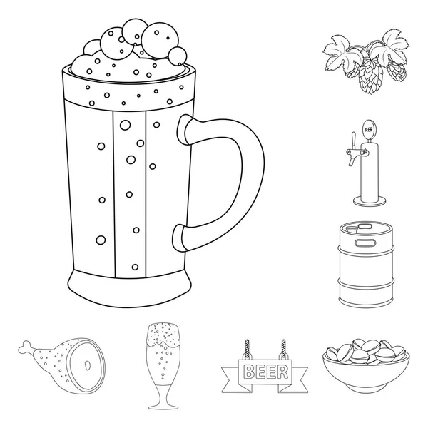 Bar ve pub simge vektör Illustration. Pub ve hisse senedi için iç vektör simge kümesi. — Stok Vektör