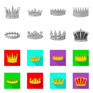 Vektör tasarımı Ortaçağ ve asalet logosu. Ortaçağ kümesi ve hisse senedi için monarşi vektör simgesi.
