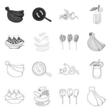 Doğal ve vejetaryen işareti vektör Illustration. Hisse senedi için doğal ve yeme vektör simge topluluğu.