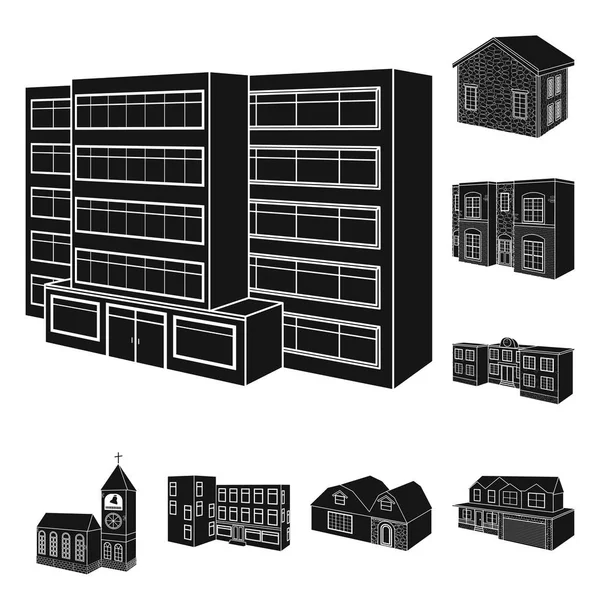 Ilustración vectorial del icono de renovación e infraestructura. Conjunto de renovación y símbolo de stock de casa para web . — Archivo Imágenes Vectoriales