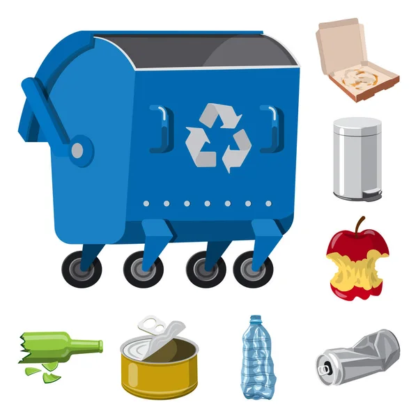 Objeto aislado del entorno y el icono de residuos. Colección de medio ambiente y ecología vector icono para stock . — Vector de stock