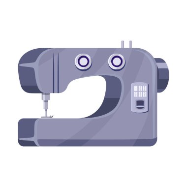 Makine ve terzi işareti vektör tasarımı. Makine ve dikiş stok vektör illüstrasyon seti.