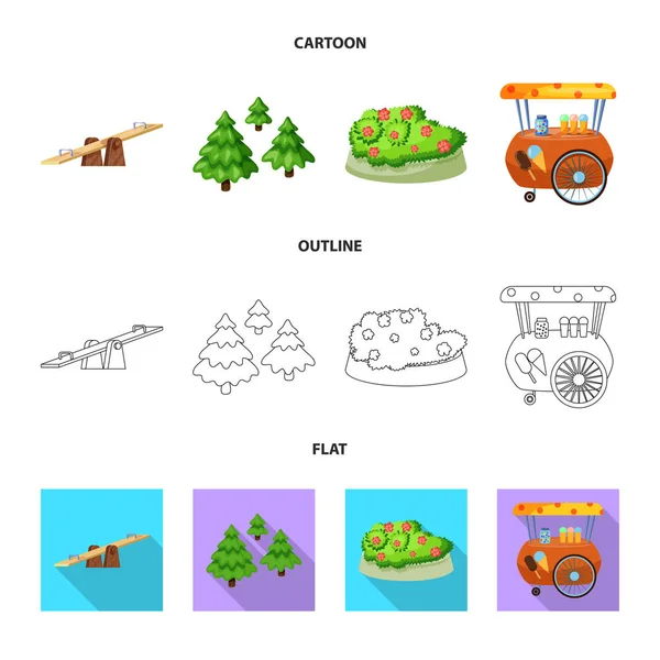 Geïsoleerde object van stedelijke en straat pictogram. Aantal stedelijke en ontspanning vector pictogram voor voorraad. — Stockvector