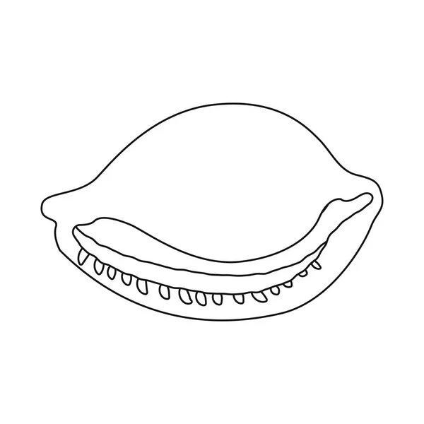 Isolerat föremål av exotiska och skaldjur logotyp. Insamling av exotiska och akvatiska lager symbol för webben. — Stock vektor