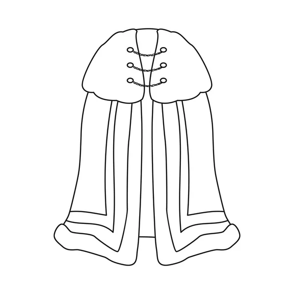 Illustration vectorielle de cape et logo du roi. Collection de cape et super stock symbole pour le web . — Image vectorielle