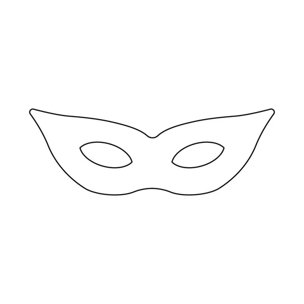 Oggetto isolato di mascherata e icona del mistero. Collezione di mascherata e icona vettoriale del festival per magazzino . — Vettoriale Stock