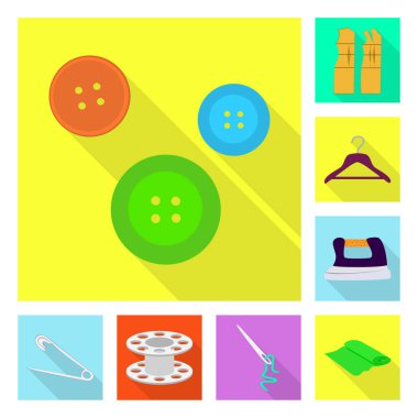 El sanatları ve el sanatları simgesi yalıtılmış nesne. Zanaat ve sanayi stok vektör çizim seti.