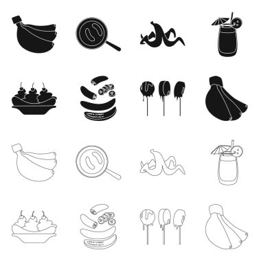 Doğal ve vejetaryen logo vektör tasarımı. Hisse senedi için doğal ve yeme vektör simge kümesi.