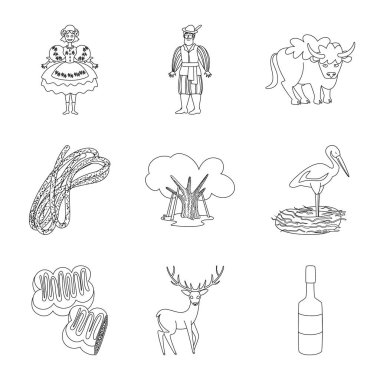 Vektör tasarımı ulusal ve kültür oturum açın. Milli takım ve hisse senedi için Avrupa vektör simgesi.