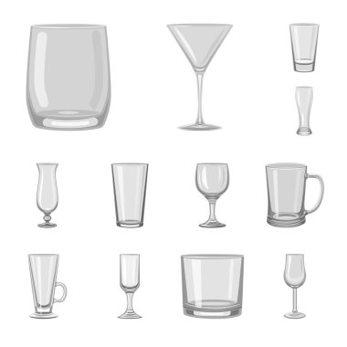 Kapasite ve Züccaciye Mağazaları işareti yalıtılmış nesne. Kapasite ve hisse senedi için Restoran vektör simge koleksiyonu.