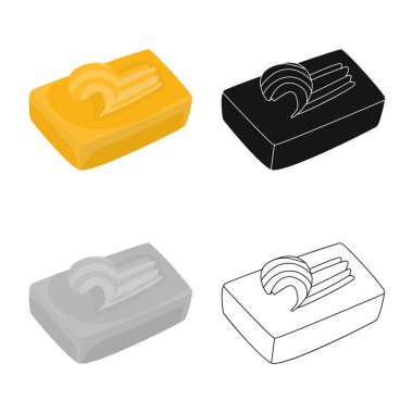 Tereyağı ve krem sembolü vektör tasarımı. Tereyağı ve yağ stok vektör illüstrasyon seti.