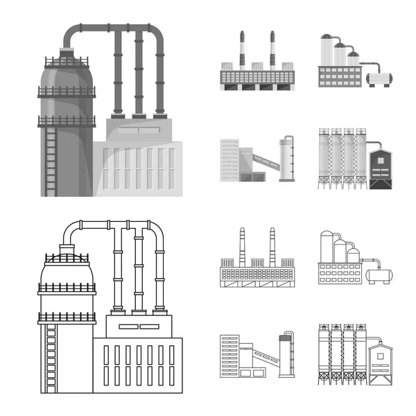 Vector ontwerp van productie en structuur pictogram. Set van productie en technologie voorraad vectorillustratie. — Stockvector