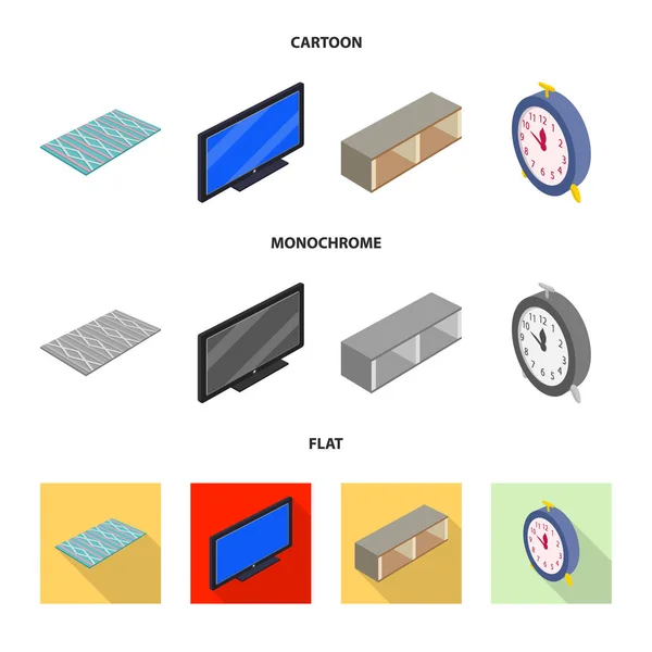 Illustration vectorielle du logo chambre et chambre. Collection de chambre à coucher et meubles illustration vectorielle de stock . — Image vectorielle