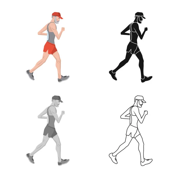 Vectorillustratie van sport en winnaar symbool. Set van sport en fitness vector pictogram voor voorraad. — Stockvector