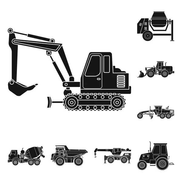 建造和建筑标志的矢量设计。库存生成和机械矢量图标的收集. — 图库矢量图片