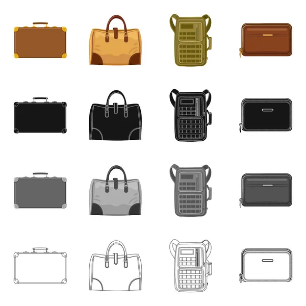Projekt wektor ikona walizki i bagaż. Kolekcja walizkę i podróż symbol giełdowy dla sieci web. — Wektor stockowy