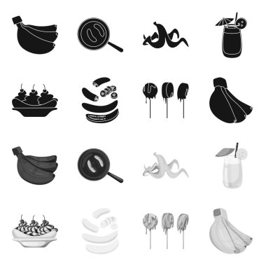 Doğal ve vejetaryen sembolü vektör tasarımı. Hisse senedi için doğal ve yeme vektör simge kümesi.