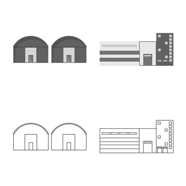 Conception vectorielle de la production et signe de structure. Collection de symboles de stock de production et de technologie pour le web . — Image vectorielle