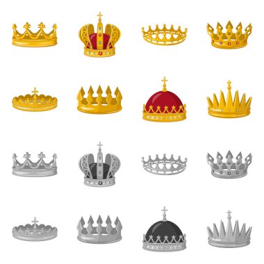 Vektör çizim Ortaçağ ve asalet simgesi. Ortaçağ topluluğu ve hisse senedi için monarşi vektör simgesi.