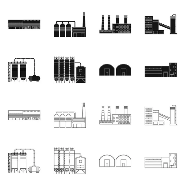 Vektorové ilustrace produkce a struktury symbolu. Produkce a technologie vektorové ikony pro stock. — Stockový vektor