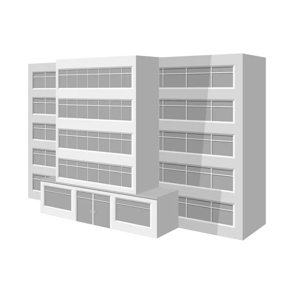 Vector ontwerp van ziekenhuis en huis logo. Set van ziekenhuis en administratief voorraad symbool voor web. — Stockvector
