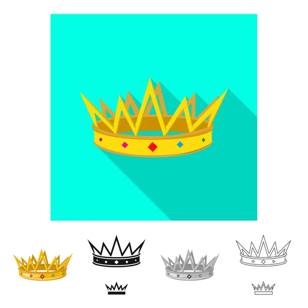 Isolated object of medieval and nobility icon. Set of medieval and monarchy vector icon for stock. — Stock Vector