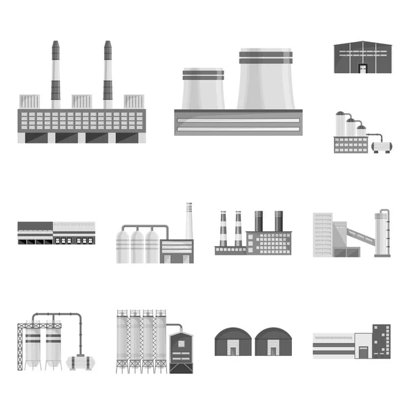 Design vetorial do ícone de produção e estrutura. Coleção de produção e tecnologia ilustração vetor de estoque . —  Vetores de Stock