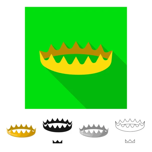 Vector design of medieval and nobility logo. Collection of medieval and monarchy stock vector illustration. — Stock Vector