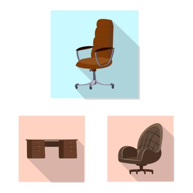 Mobilya ve iş sembolü yalıtılmış nesne. Mobilya ve ev hisse senedi simgesi için web topluluğu.