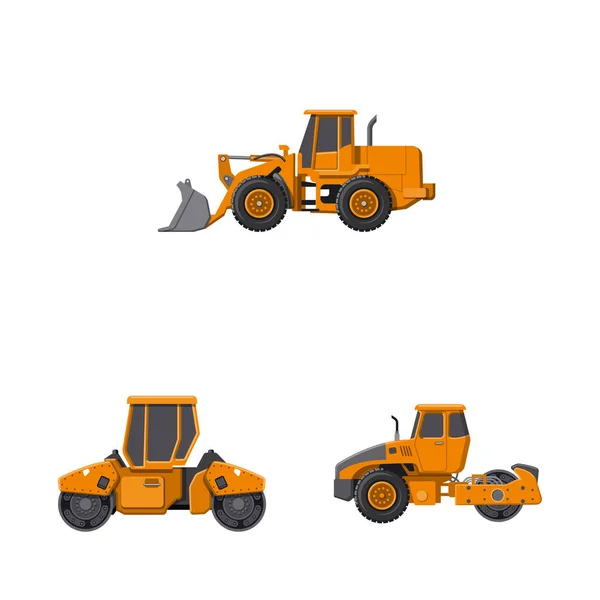 Isolated object of build and construction icon. Collection of build and machinery stock symbol for web. — Stock Vector