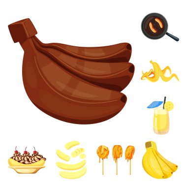 Tropikal ve olgun logo vektör illüstrasyon. Tropikal ve potasyum stok vektör illüstrasyon toplama.