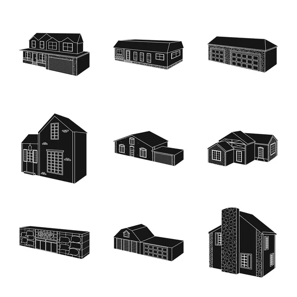 Illustration vectorielle des signes de rénovation et d'infrastructure. Collection de rénovation et icône vectorielle maison pour stock . — Image vectorielle