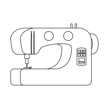 Makine ve terzi logosu vektör tasarımı. Makine ve dikiş stok vektör illüstrasyon koleksiyonu.