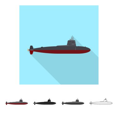 Savaş ve gemi simge vektör Illustration. Savaş ve filo hisse senedi simgesi için web topluluğu.