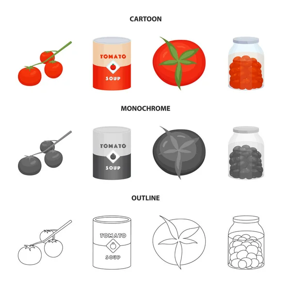 Vector ontwerp van plantaardige en heerlijke teken. Verzameling van plantaardige en natuurlijke voorraad vector illustratie. — Stockvector