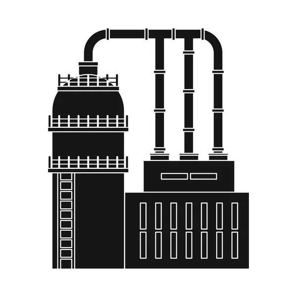 Conception vectorielle de l'usine et signe de fabrication. Ensemble de symbole d'usine et de stock de pollution pour le web . — Image vectorielle