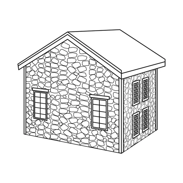 Ilustración vectorial de casa y símbolo residencial. Conjunto de casa y símbolo de stock de bienes raíces para web . — Archivo Imágenes Vectoriales