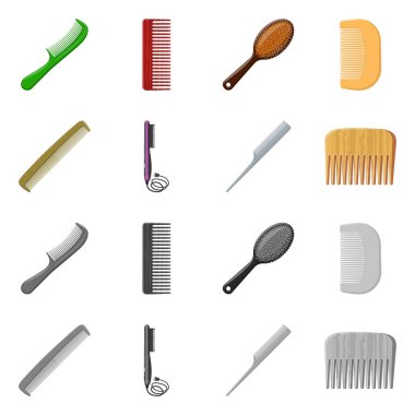 Fırça ve saç işareti vektör Illustration. Fırça ve saç fırçası hisse senedi vektör çizim topluluğu.