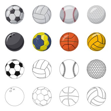 Spor ve topu simge vektör tasarımı. Spor ve web için atletik hisse senedi simgesi.